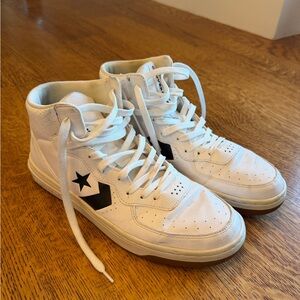 Converse White and Black High-Top Sneakers